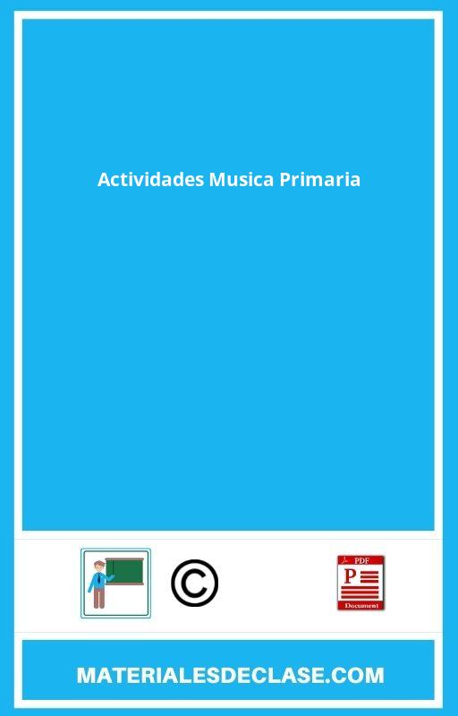 Actividades Musica Primaria Pdf