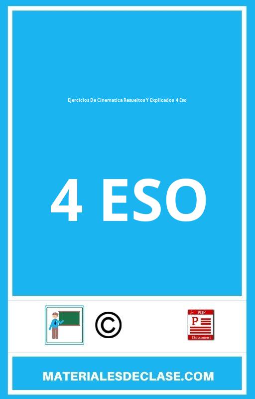Ejercicios De Cinematica Resueltos Y Explicados Pdf 4 Eso