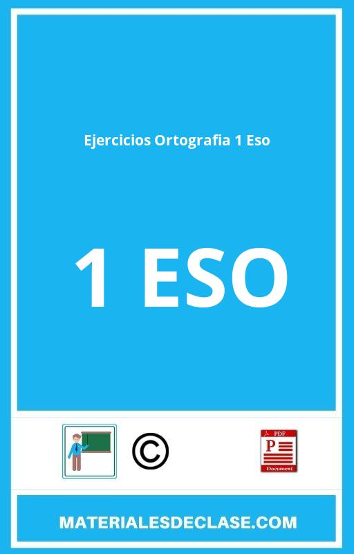 Ejercicios Ortografia 1 Eso Pdf