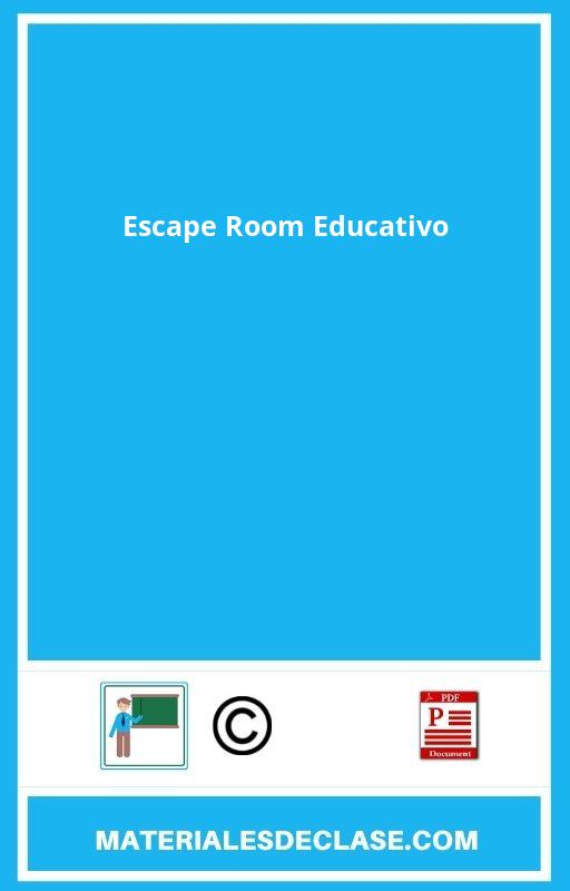 Escape Room Educativo Pdf