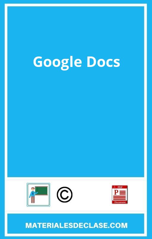 Google Docs Pdf