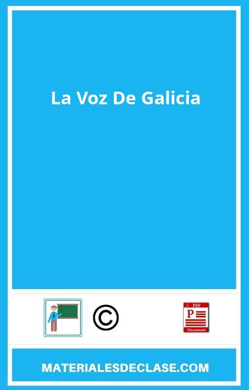 La Voz De Galicia Pdf