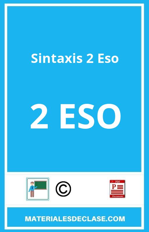 Sintaxis 2 Eso Pdf