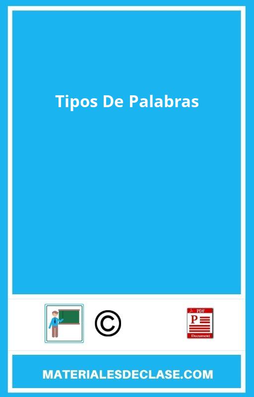 Tipos De Palabras Pdf